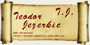 Teodor Jezerkić vizit kartica